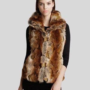 AQUA Women's Faux Fur Vest Size S